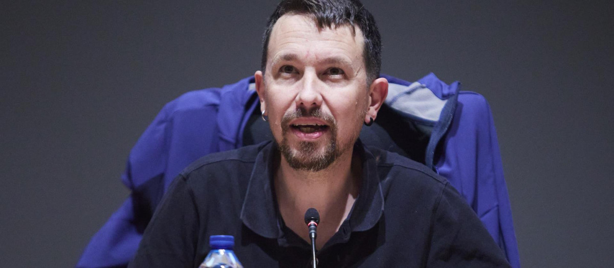 El exlíder de Podemos Pablo Iglesias, durante la presentación de su libro 'Medios y cloacas'