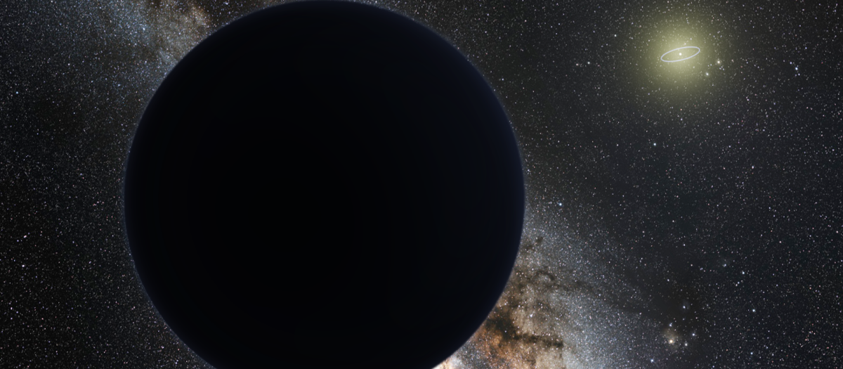 Concepto artístico del hipotético Planeta 9