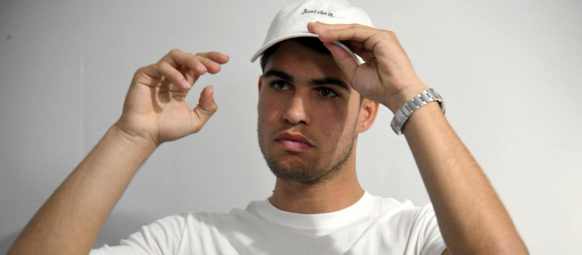Carlos Alcaraz en el 'Media Day' del ATP 250 de Buenos Aires