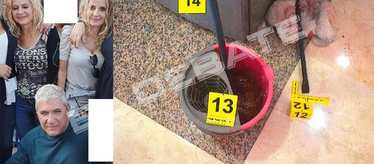 Las gemelas del infierno (i) y la fregona y la pata de cabra del caso (d)