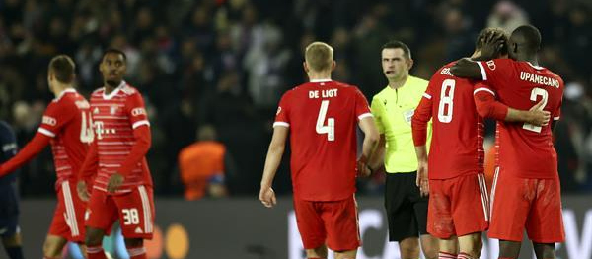 Jugadores del Bayern de Munich tras vencer al PSG