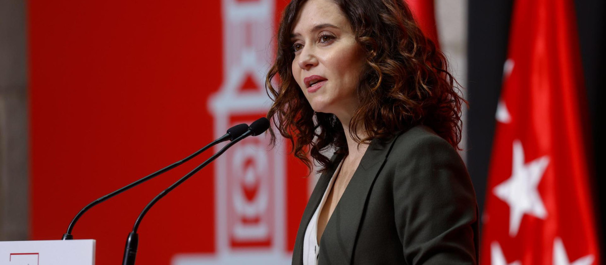 La presidenta de la Comunidad de Madrid, Isabel Díaz Ayuso