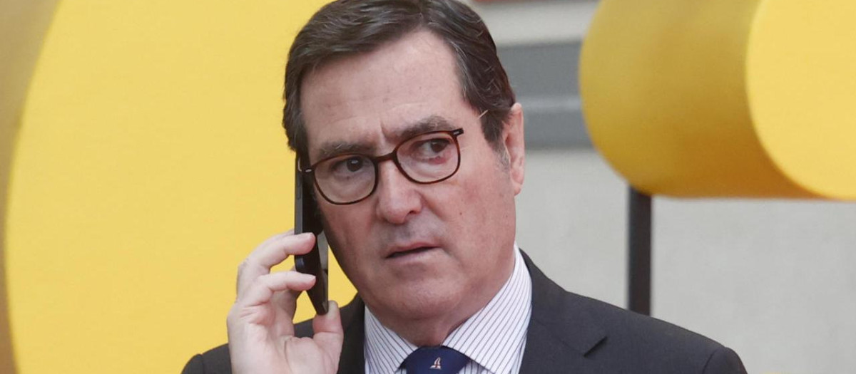 El presidente de la patronal CEOE, Antonio Garamendi