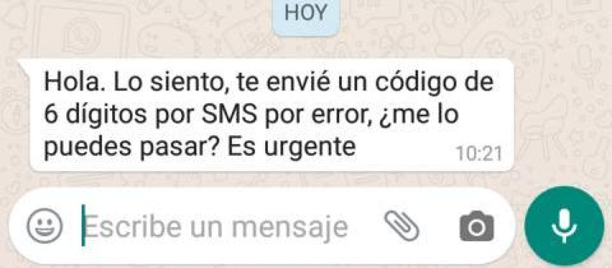 Mensaje que puede dejarte sin control de la cuenta de WhatsApp