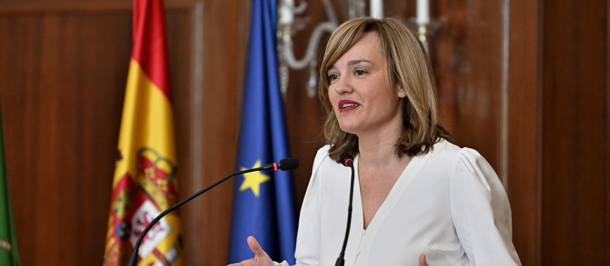 La ministra de Educación y Formación Profesional y portavoz del PSOE, Pilar Alegría