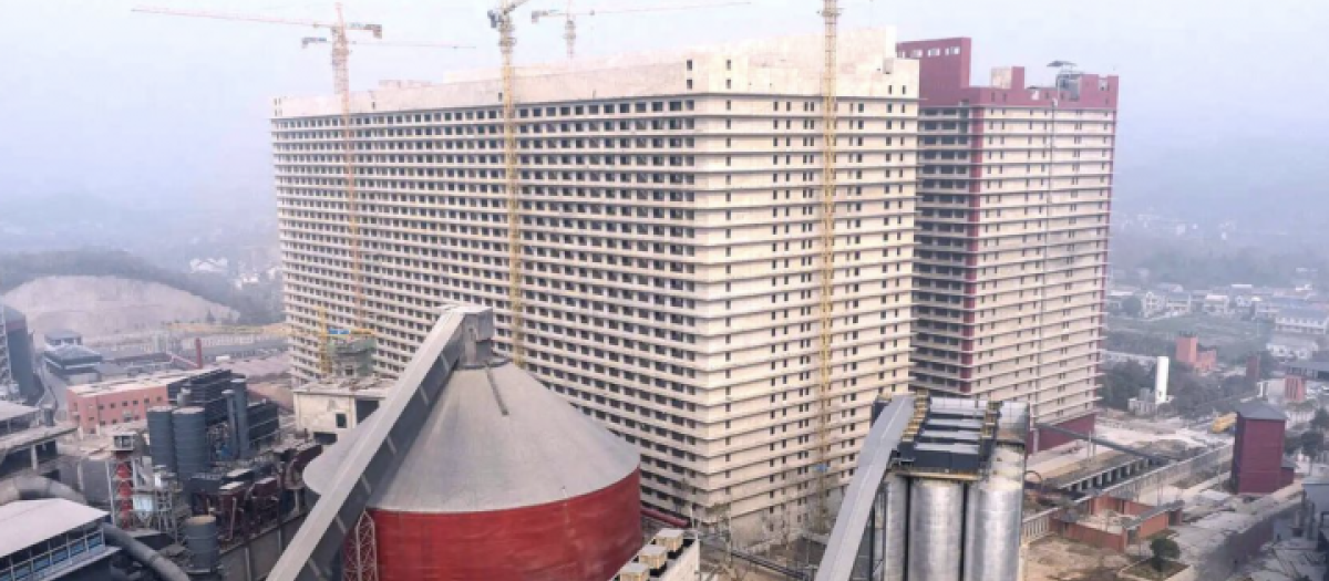 Imagen del rascacielos que está construyendo China