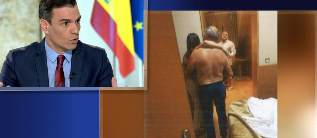 Sánchez, durante su entrevista en Telecinco