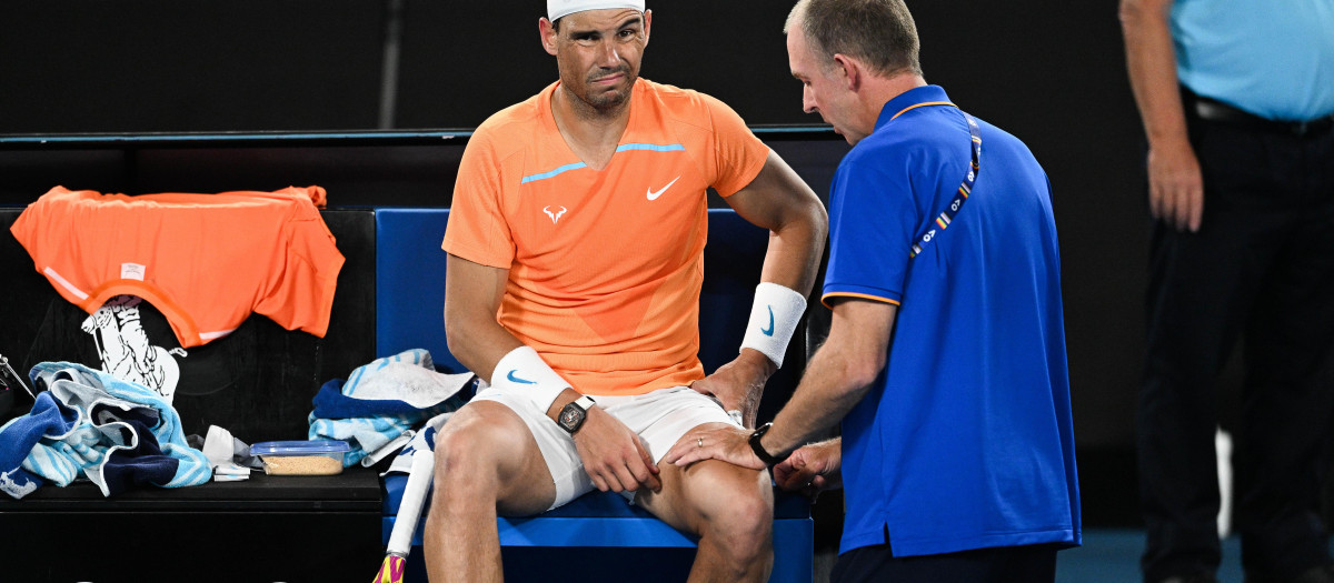 Tennisplayer Rafael Nadal in action during his second round match
Australian Open, Day Three, Tennis, Melbourne Park, Melbourne, Australia - 18 Jan 2023