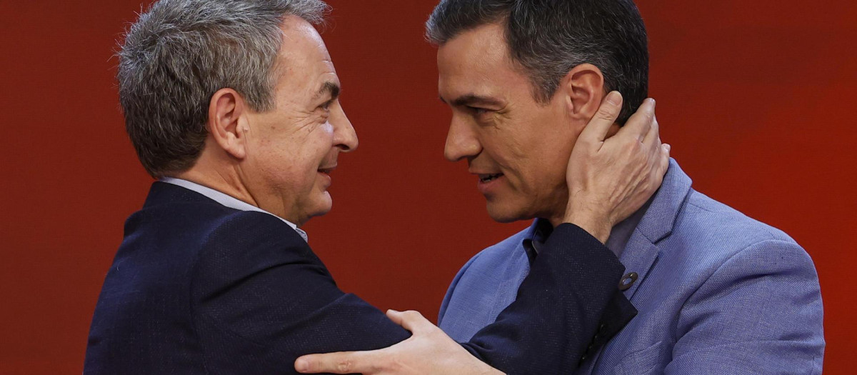 José Luis Rodríguez Zapatero y Pedro Sánchez