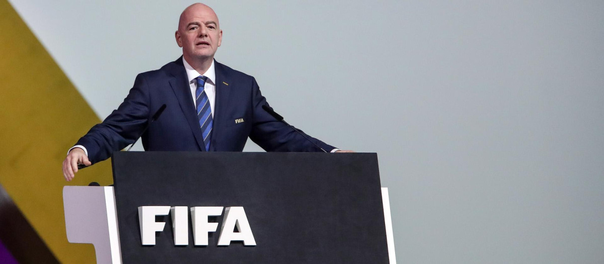 El presidente de la FIFA, Gianni Infantino, en un acto de la FIFA