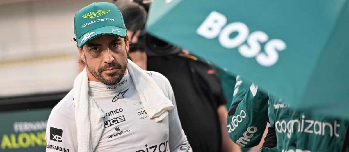 Fernando Alonso en la previa del Gran Premio de Baréin