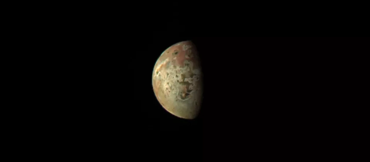 La luna joviana Io, captada por la sonda Juno el pasado 1 de marzo