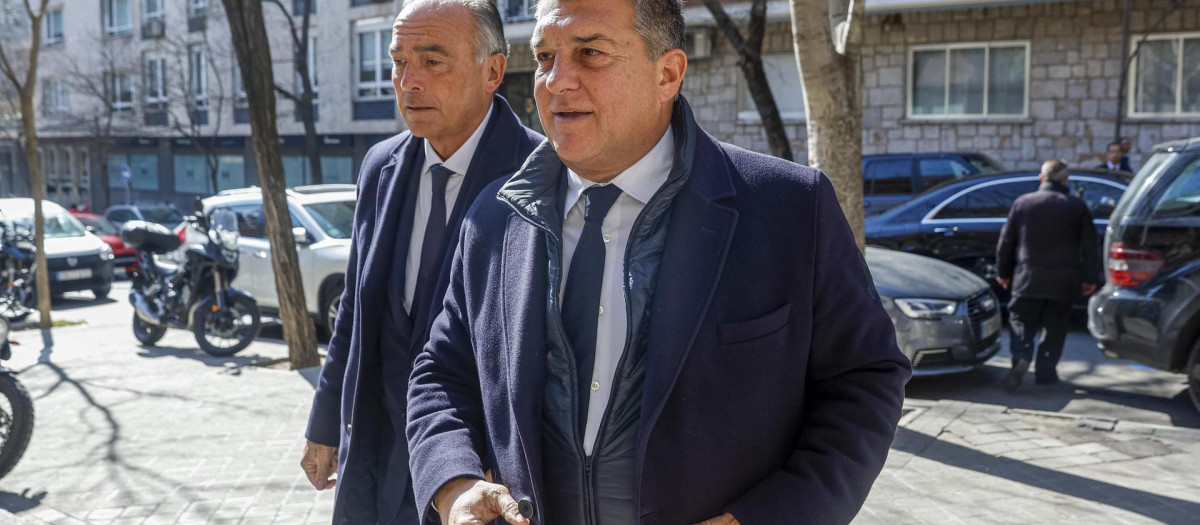 Joan Laporta, el pasado jueves en Madrid