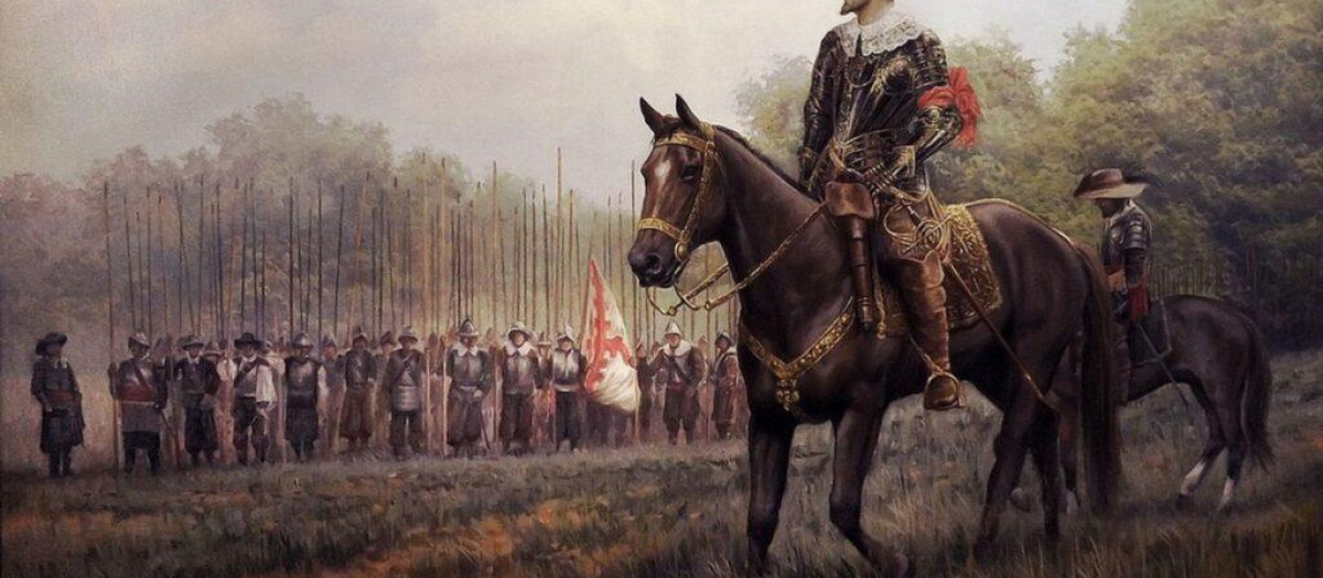 Los Tercios españoles dirigiéndose a la batalla