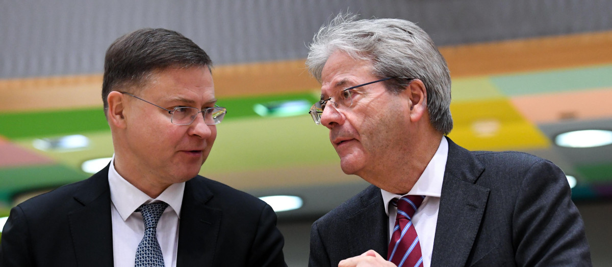 Valdis Dombrovskis y Paolo Gentiloni