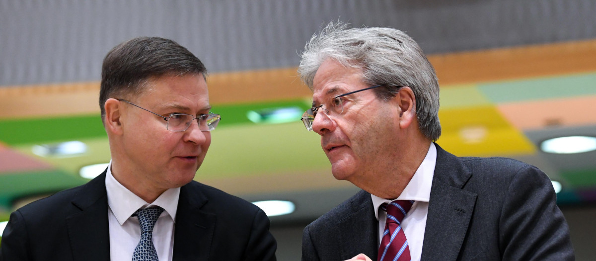 Valdis Dombrovskis y Paolo Gentiloni