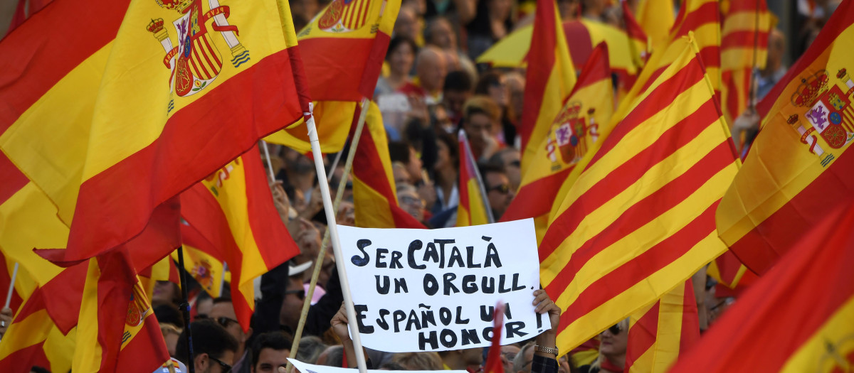 Manifestación constitucionalista en Barcelona, 2017