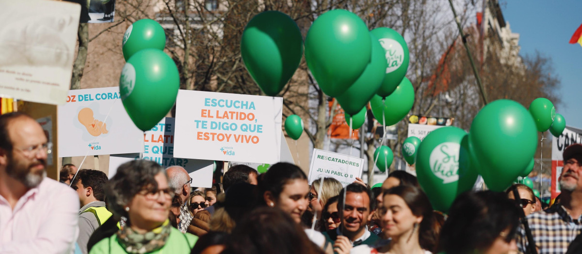 Masiva afluencia en la 'Marcha sí a la vida'