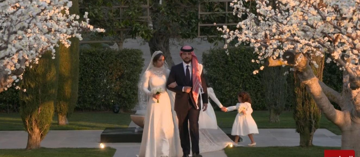La Princesa Iman de Jordania llegando a su boda con Jameel Alexander