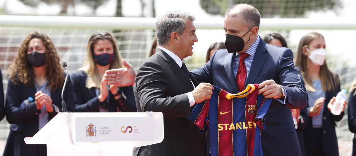 Joan Laporta y José Manuel Franco