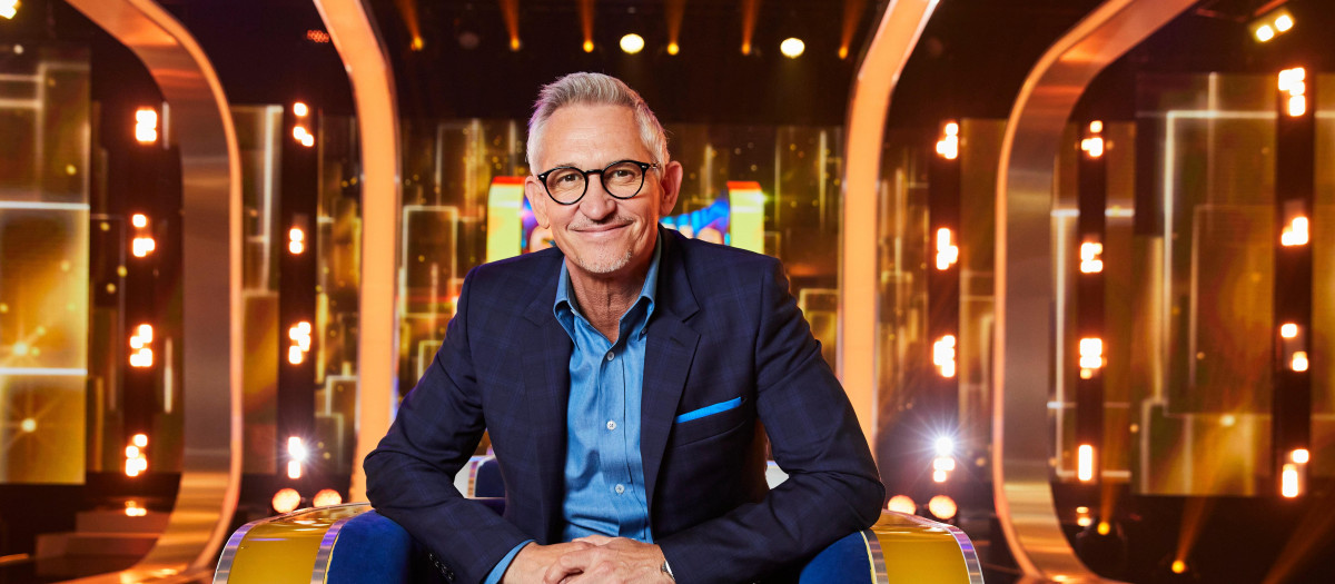 Gary Lineker en un programa de la televisión británica