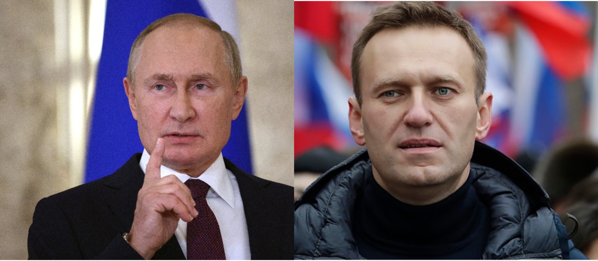 Vladimir Putin y Aleksei Navalny