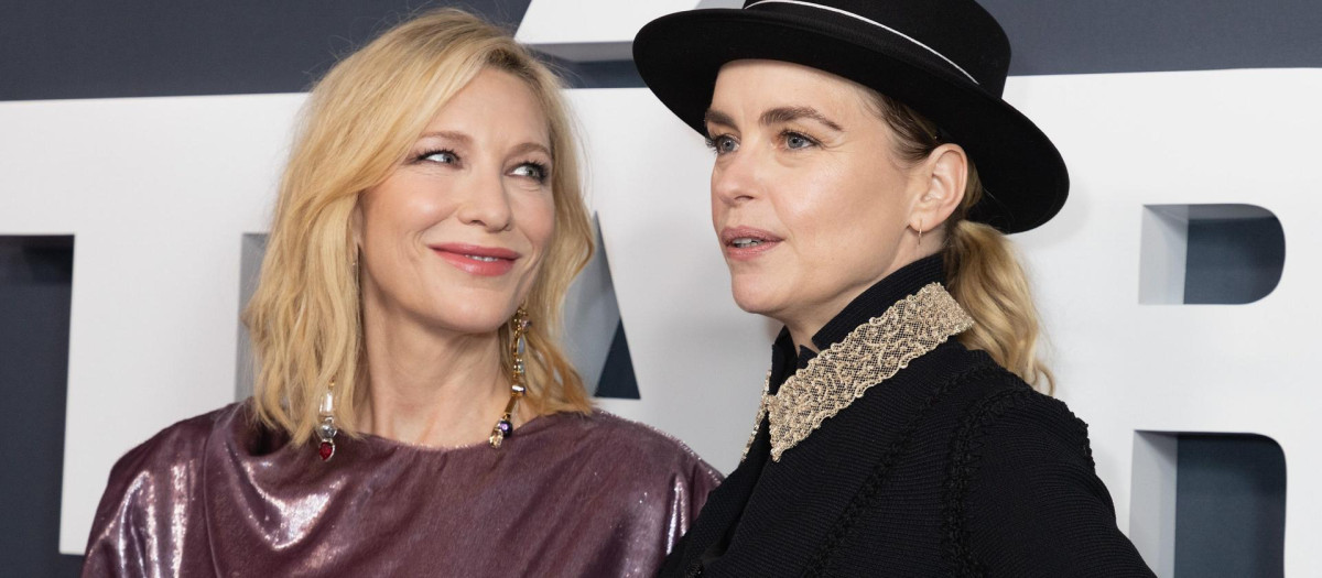 Cate Blanchett y Nina Ross en la premier de Tár