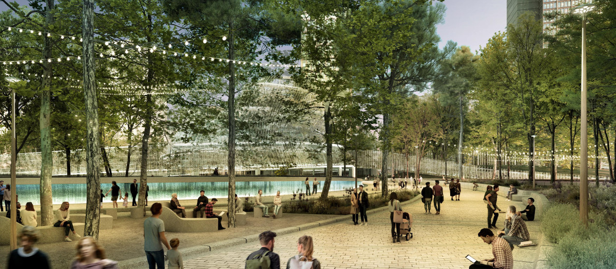 Recreación del parque central de Madrid Nuevo Norte