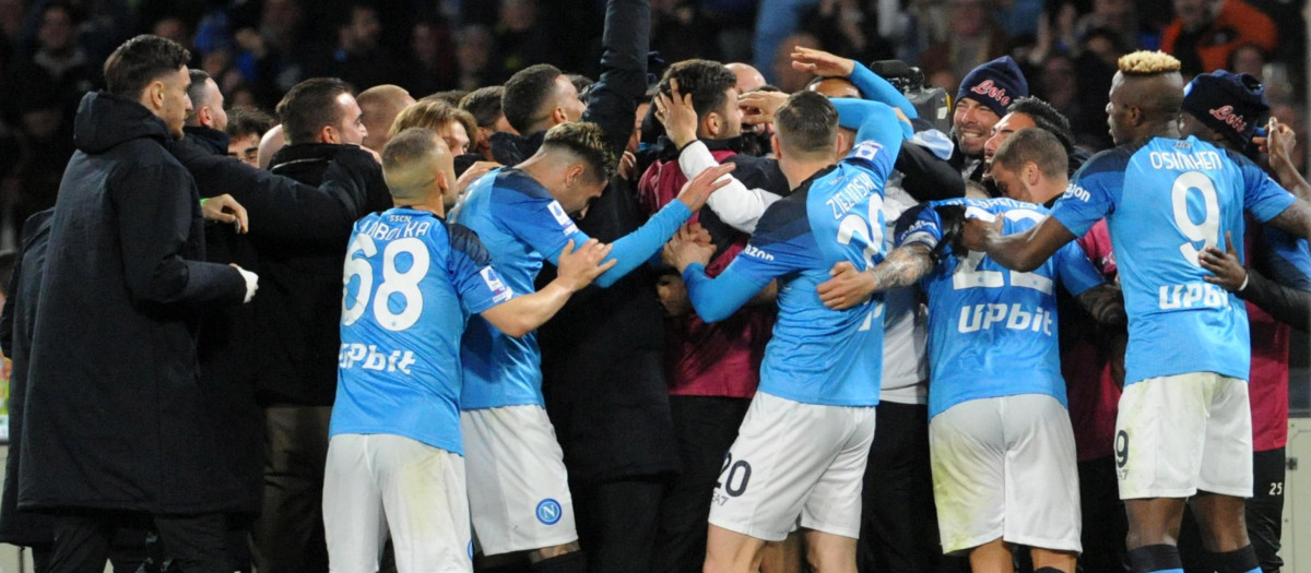 Nápoles tras la victoria frente al Atalanta