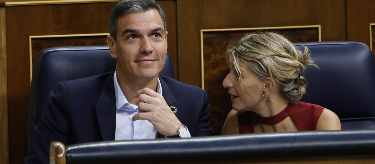 Pedro Sanchez and Yolanda Diaz