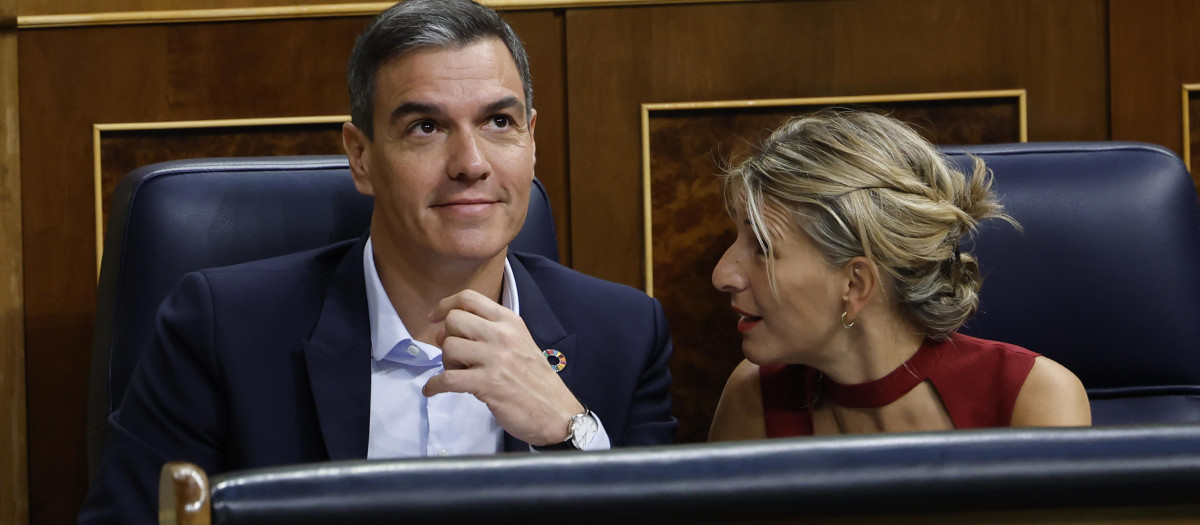 Pedro Sanchez and Yolanda Diaz