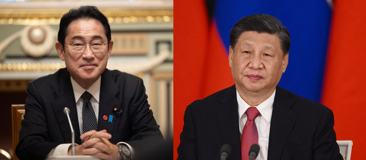 Fumio Kishida, primer ministro de Japón y Xi Jinping presidente de China
