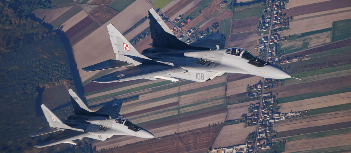 Aviones de combate MiG 29 polacos