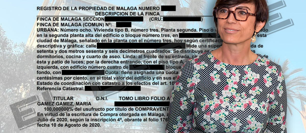 María Gámez y la nota registral de su segundo piso de Málaga