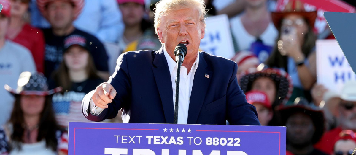 El expresidente estadounidense Donald Trump en Waco, Texas