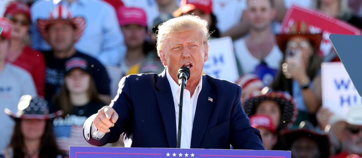 El expresidente estadounidense Donald Trump en Waco, Texas