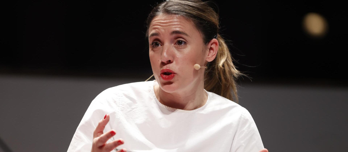 Irene Montero, en un acto de Podemos