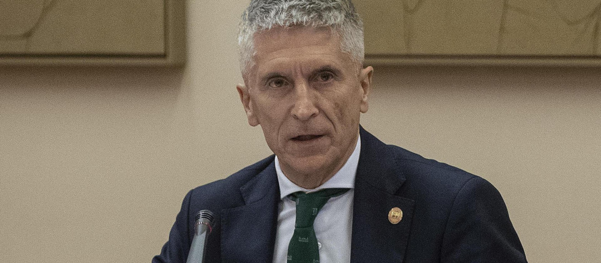 Marlaska, durante su comparecencia en el Congreso de los Diputados