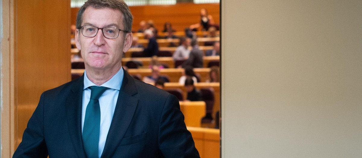 El presidente del PP, Alberto Núñez Feijóo