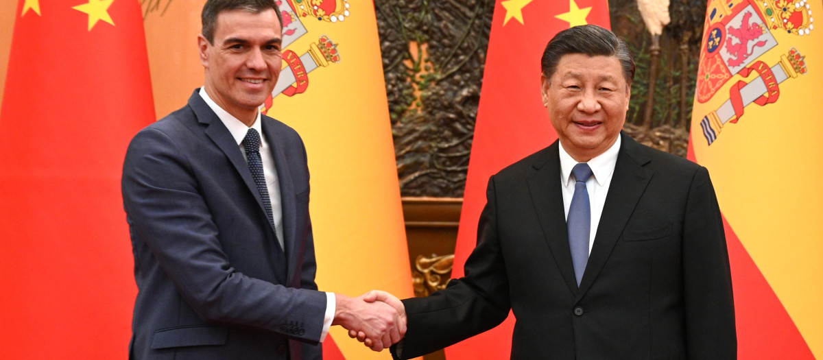Pedro Sánchez y Xi Jinping, en Pekín
