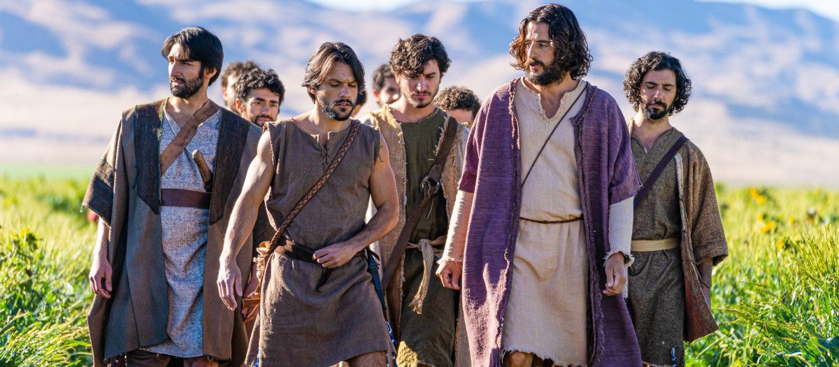 Jesús y sus discípulos, en una imagen de la serie