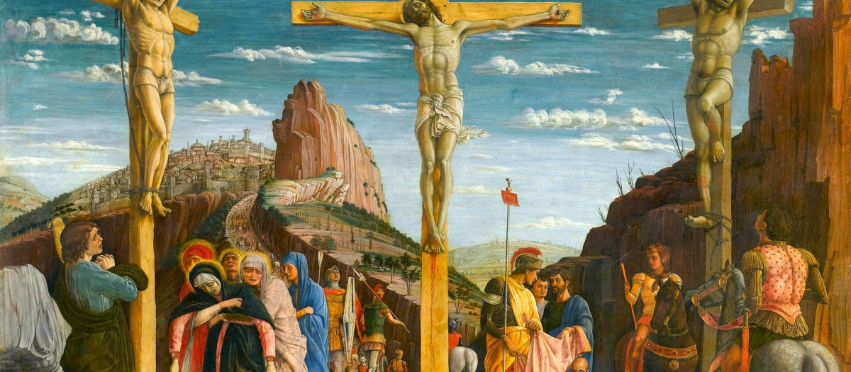 'Crucifixión' de Andrea Mantegna