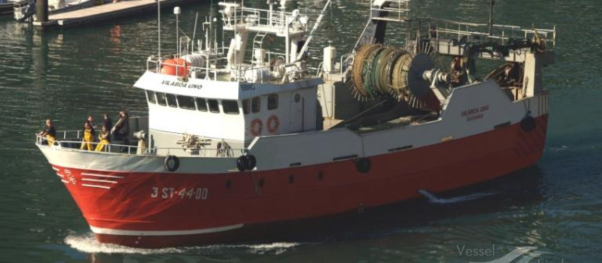 El pesquero naufragado, el Vilaboa Uno