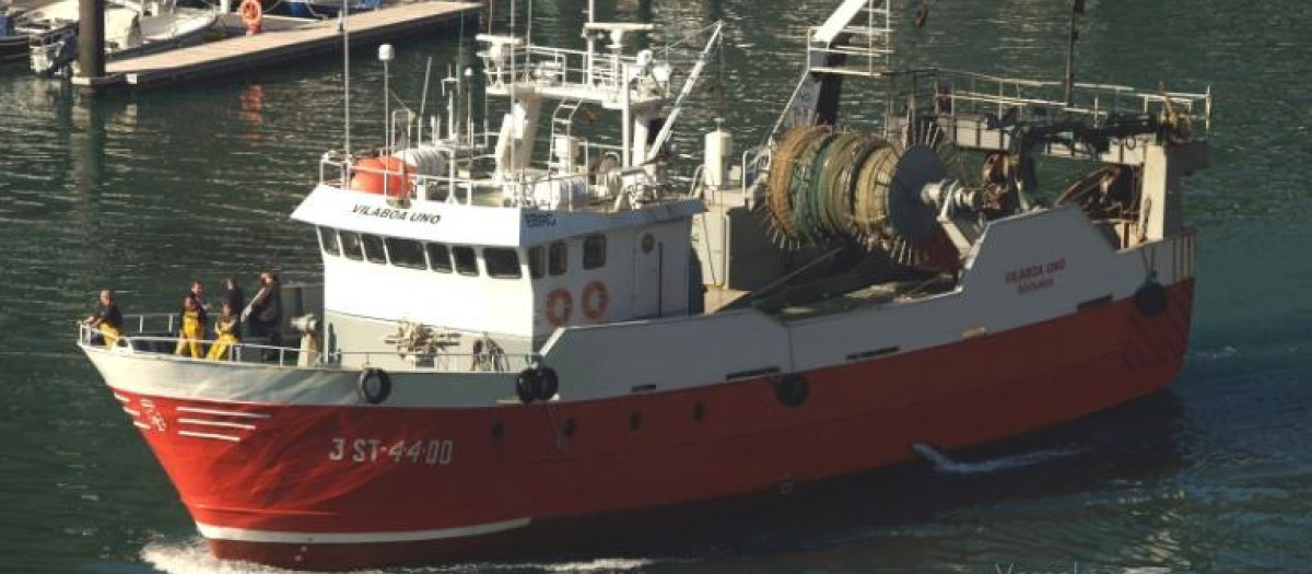 El pesquero naufragado, el Vilaboa Uno
