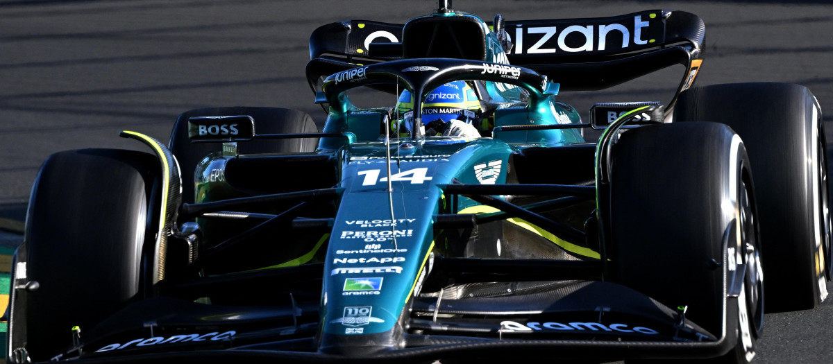 Fernando Alonso, durante el GP de Australia este domingo