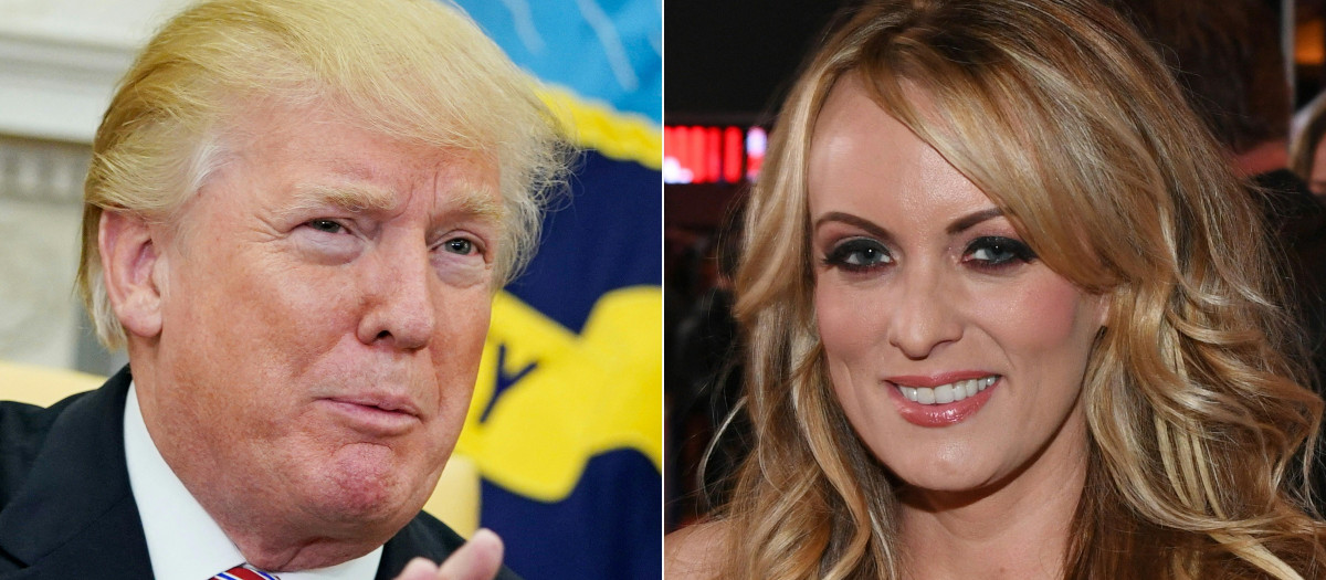 Donald Trump, expresidente de Estados Unidos y Stormy Daniels, ex actriz porno