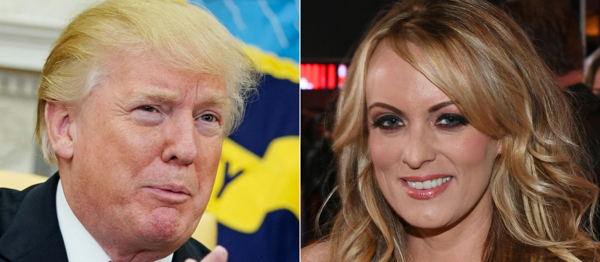 Donald Trump, expresidente de Estados Unidos y Stormy Daniels, ex actriz porno