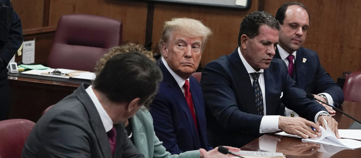 Donald Trump en la Corte Penal de Manhattan, en Nueva York