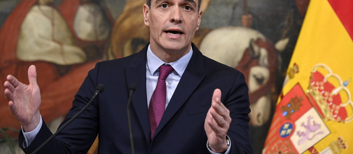 Pedro Sánchez, este miércoles en Roma