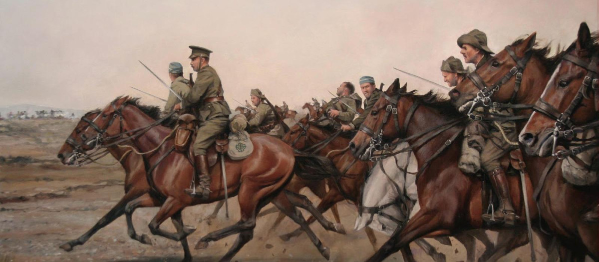 Carga del río Igan por el Regimiento Alcántara